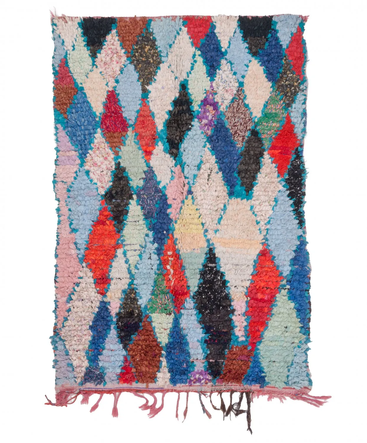 Marokkansk Boucherouite-teppe 200 x 130 cm