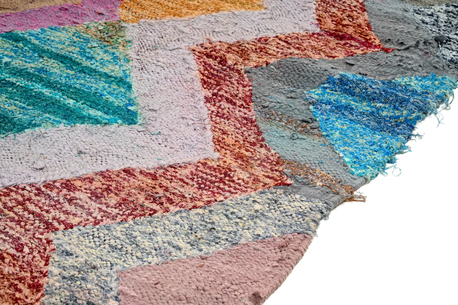 Marokkansk Boucherouite-teppe 135 x 260 cm