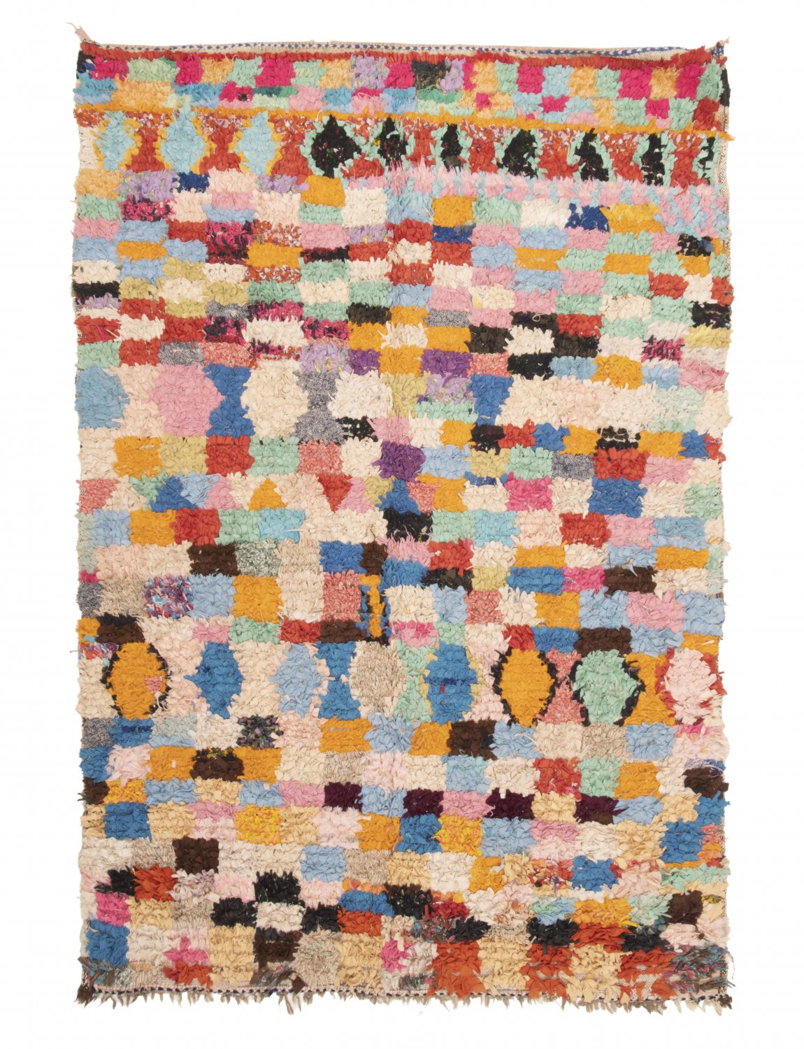 Marokkansk Boucherouite-teppe 235 x 160 cm