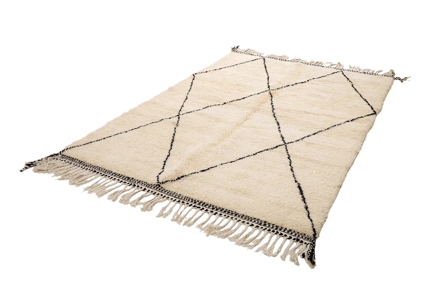 Kelim-teppe Marokkansk Beni Ourain 165 x 260 cm