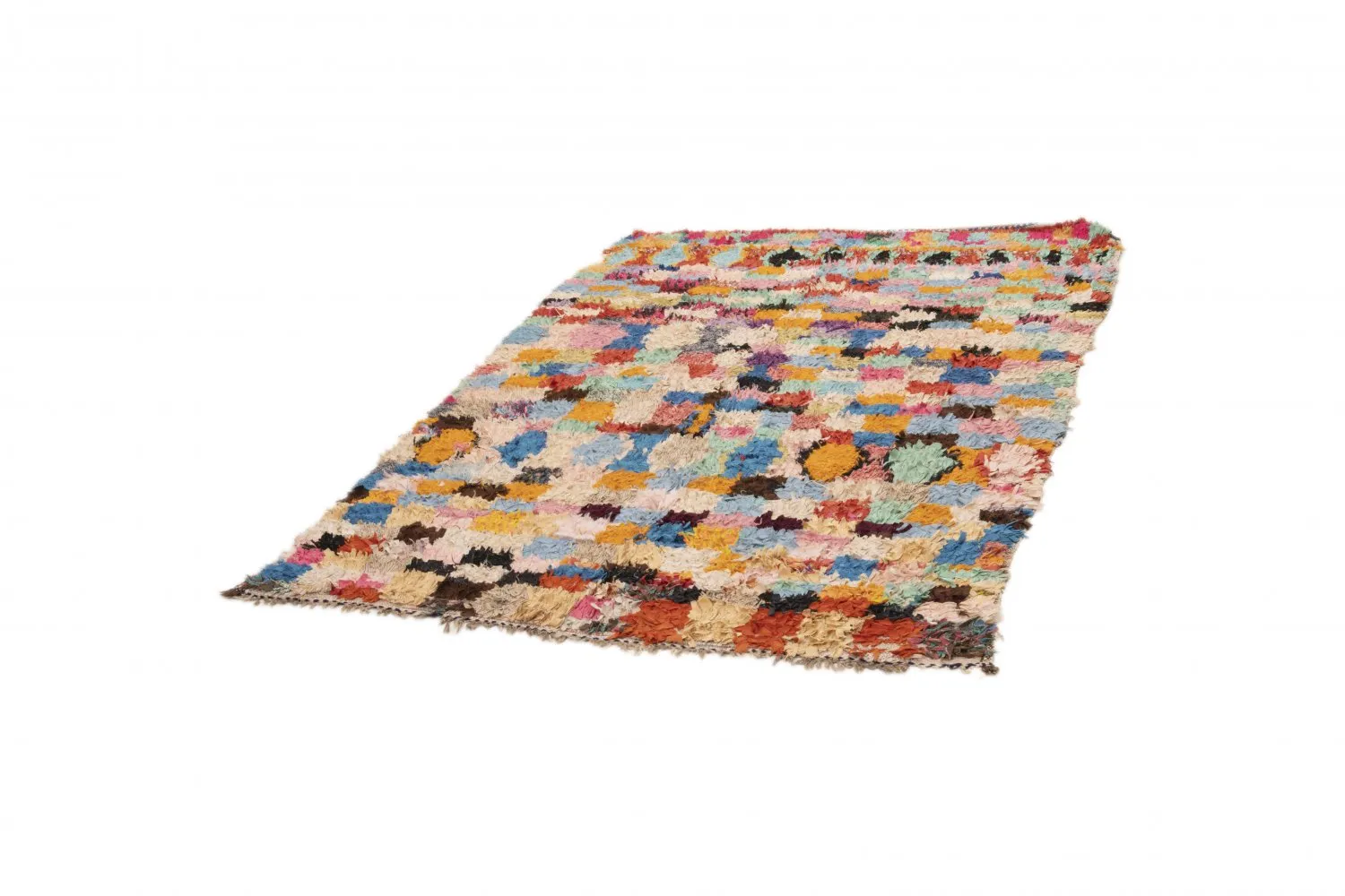Marokkansk Boucherouite-teppe 235 x 160 cm