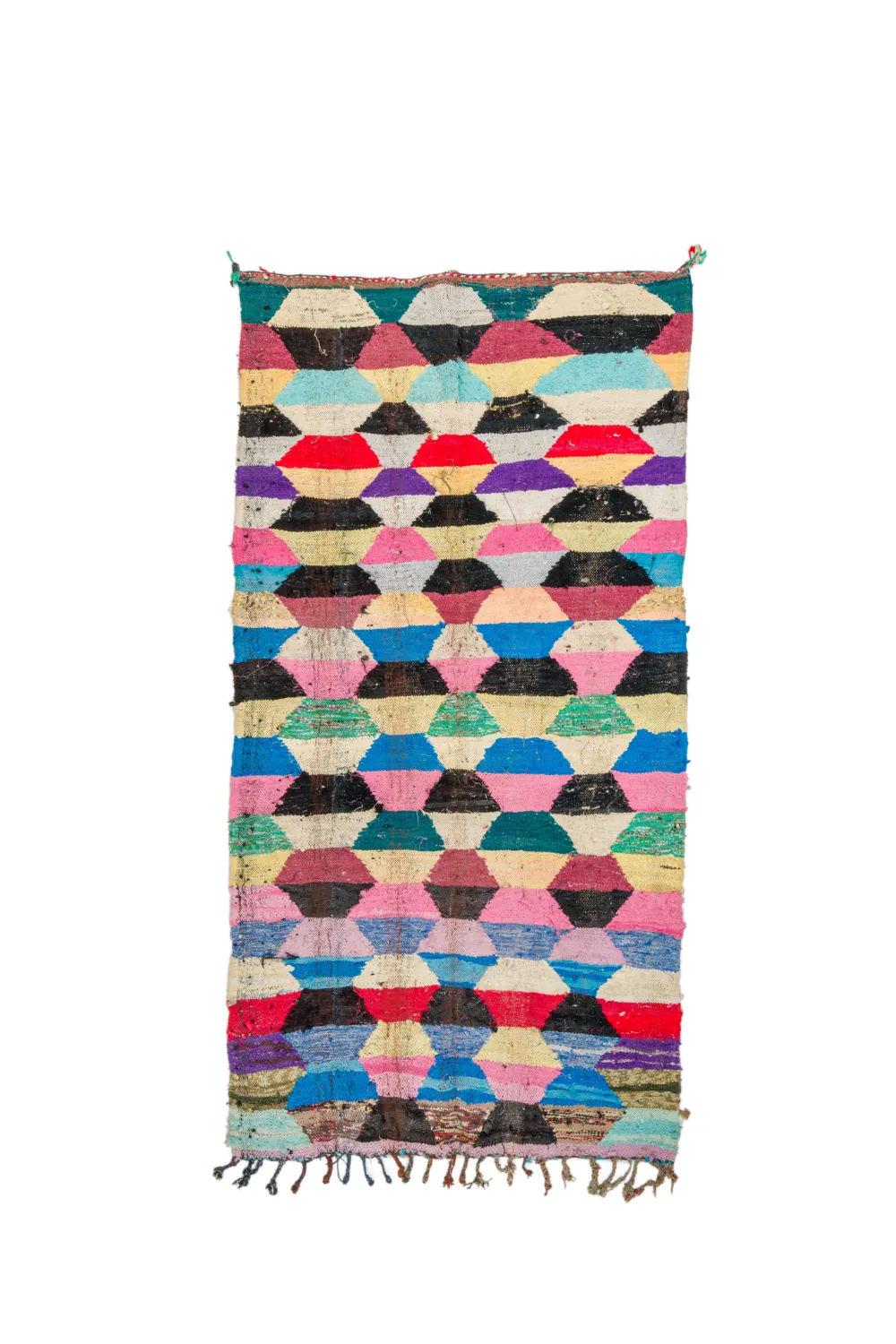 Marokkansk Boucherouite-teppe 145 x 275 cm