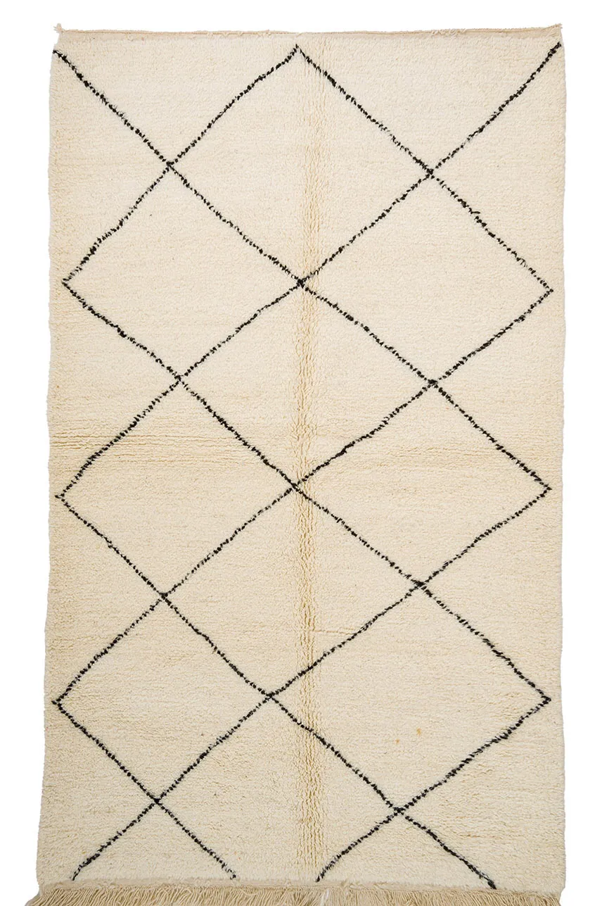 Kelim-teppe Marokkansk Beni Ourain 155 x 275 cm