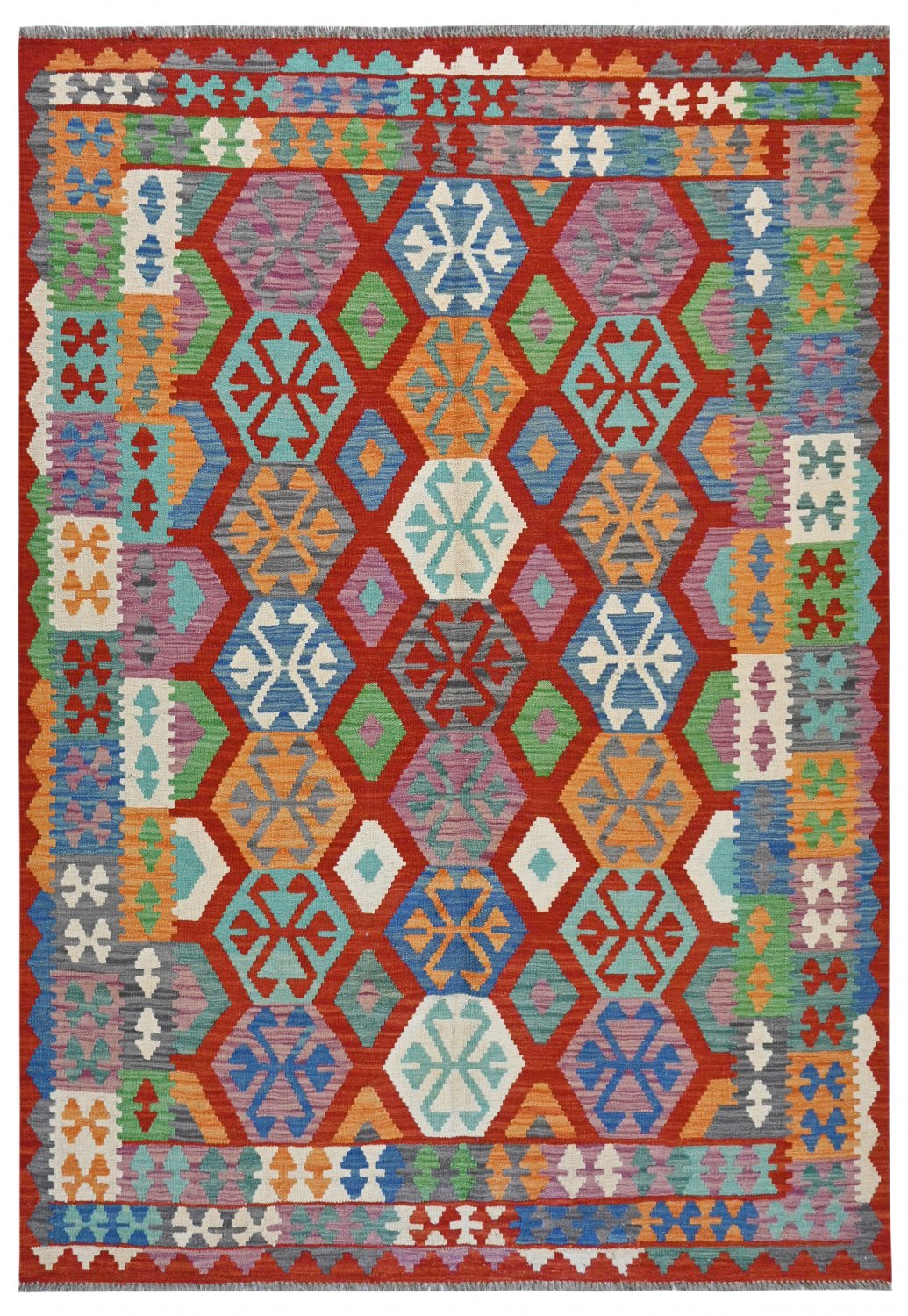 Kelim-teppe Afghansk 243 x 179 cm