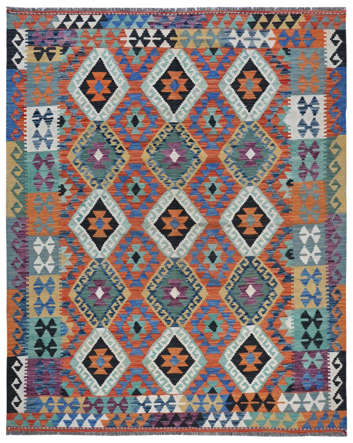 Kelim-teppe Afghansk 255 x 181 cm