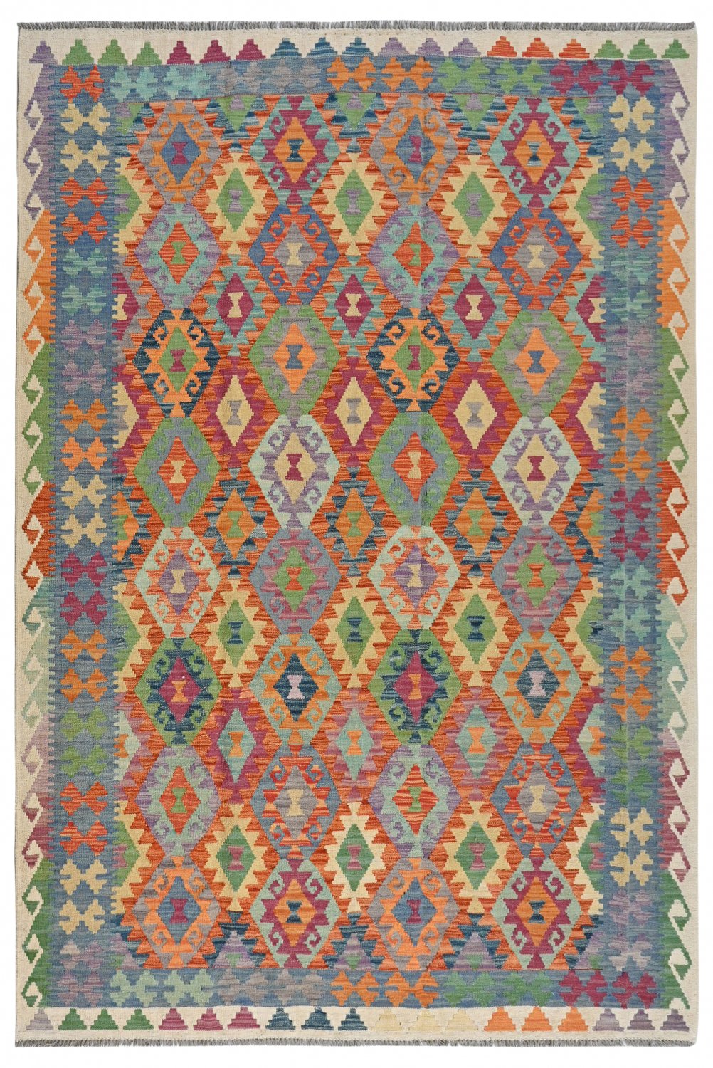 Kelim-teppe Afghansk 289 x 200 cm