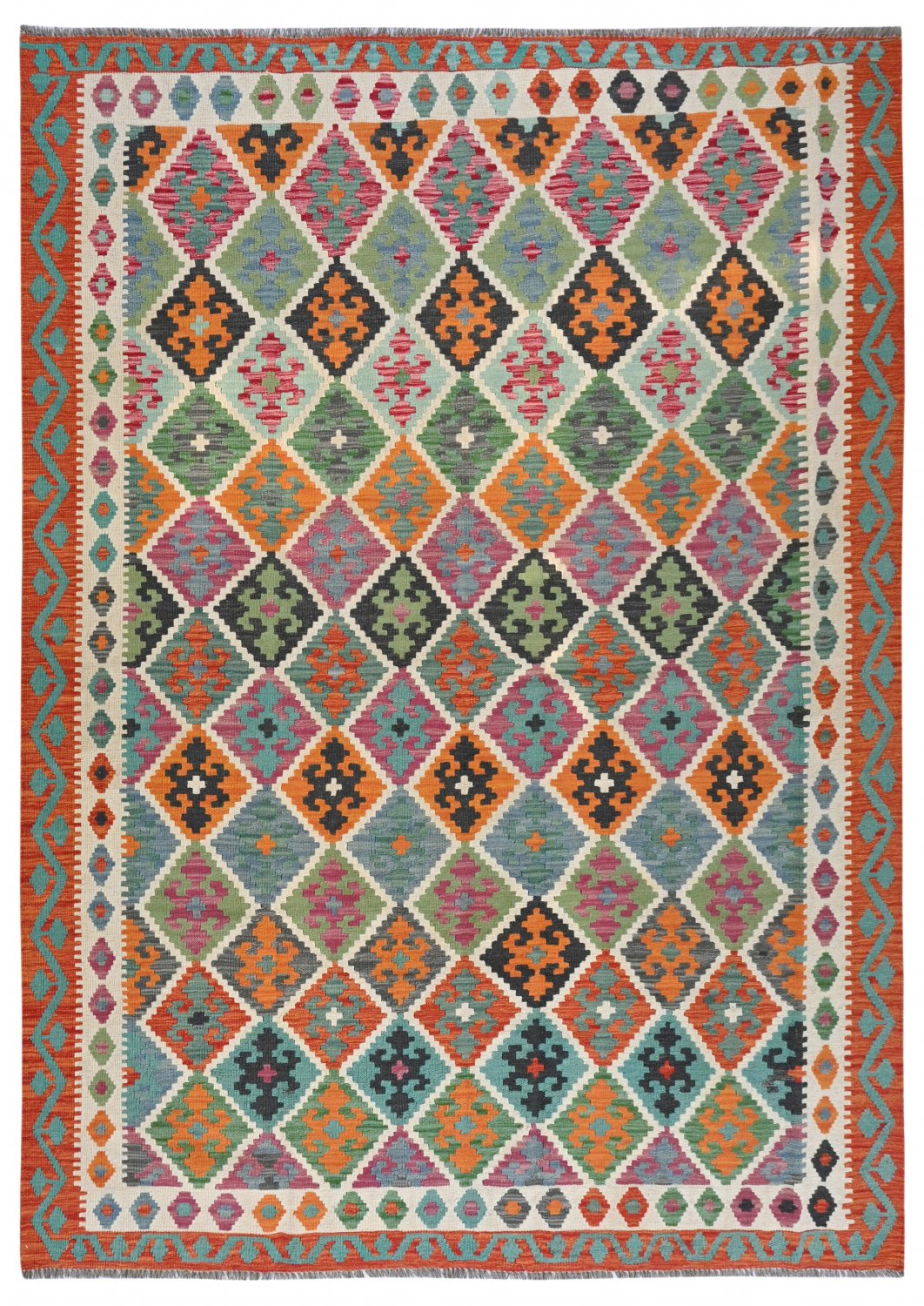 Kelim-teppe Afghansk 295 x 209 cm
