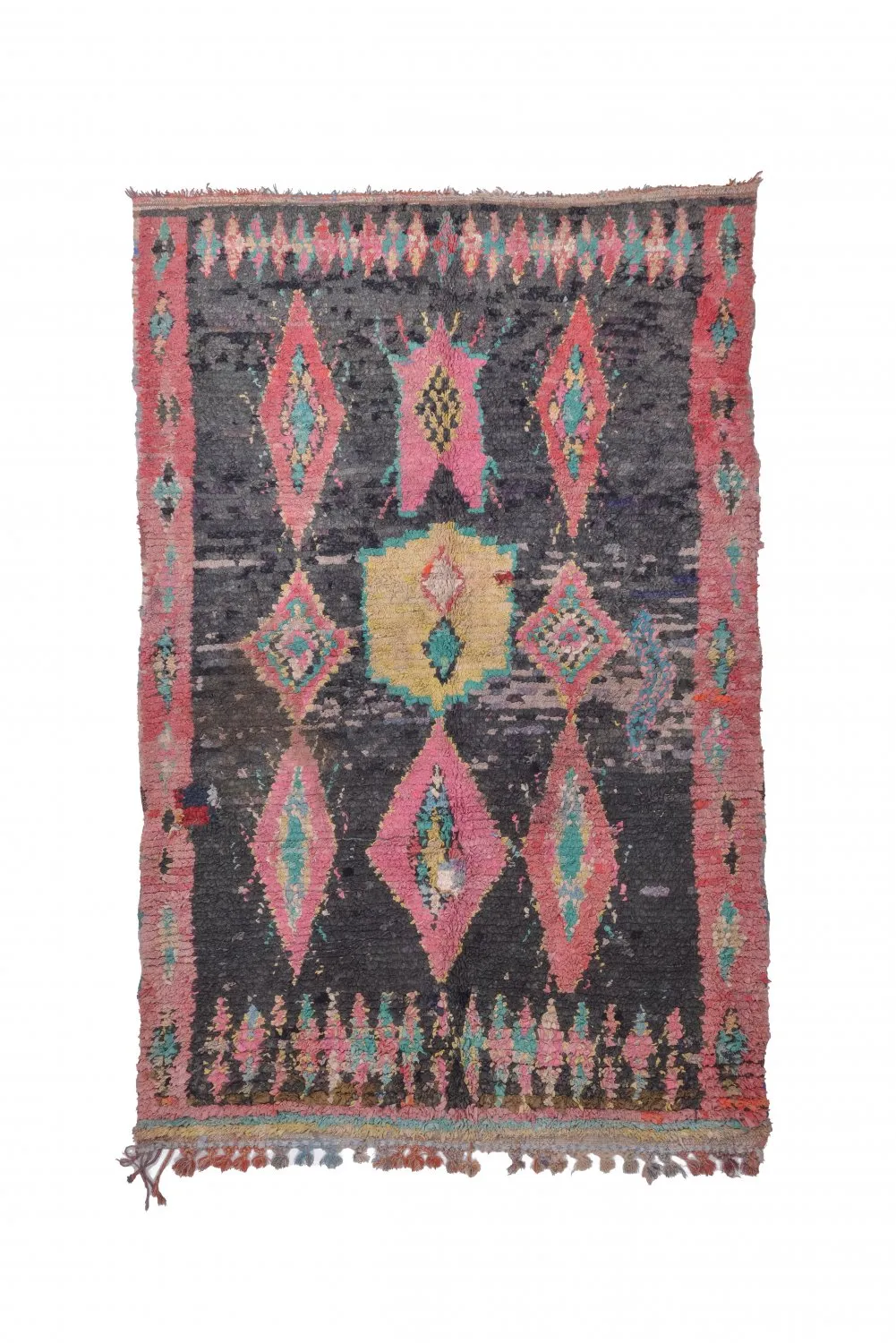 Marokkansk Boucherouite-teppe 240 x 155 cm