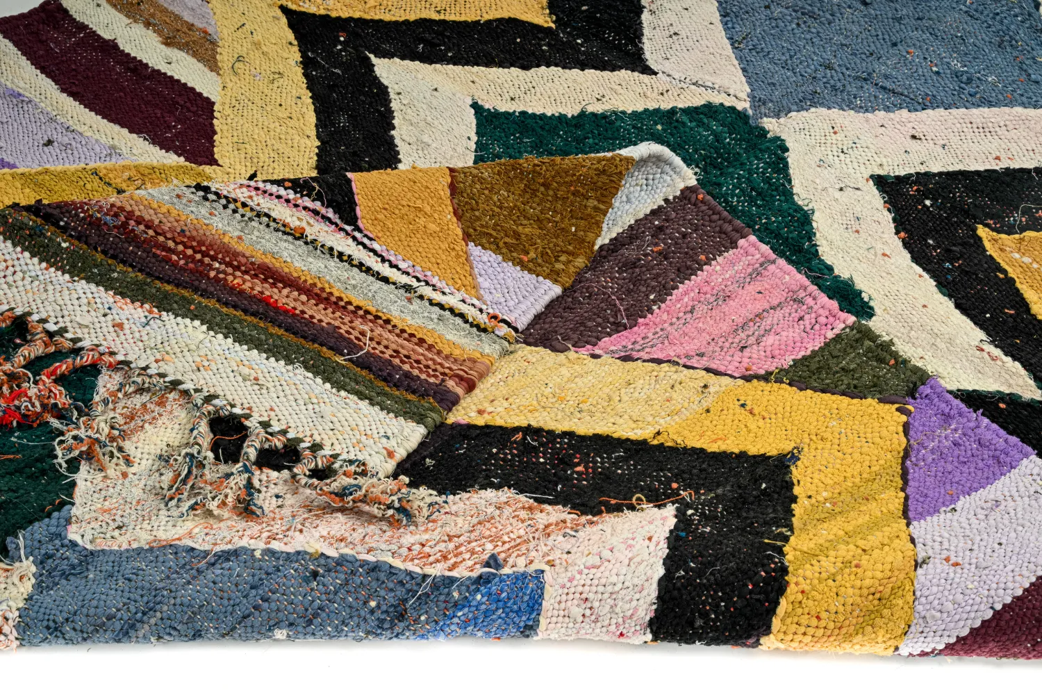Marokkansk Boucherouite-teppe 135 x 260 cm