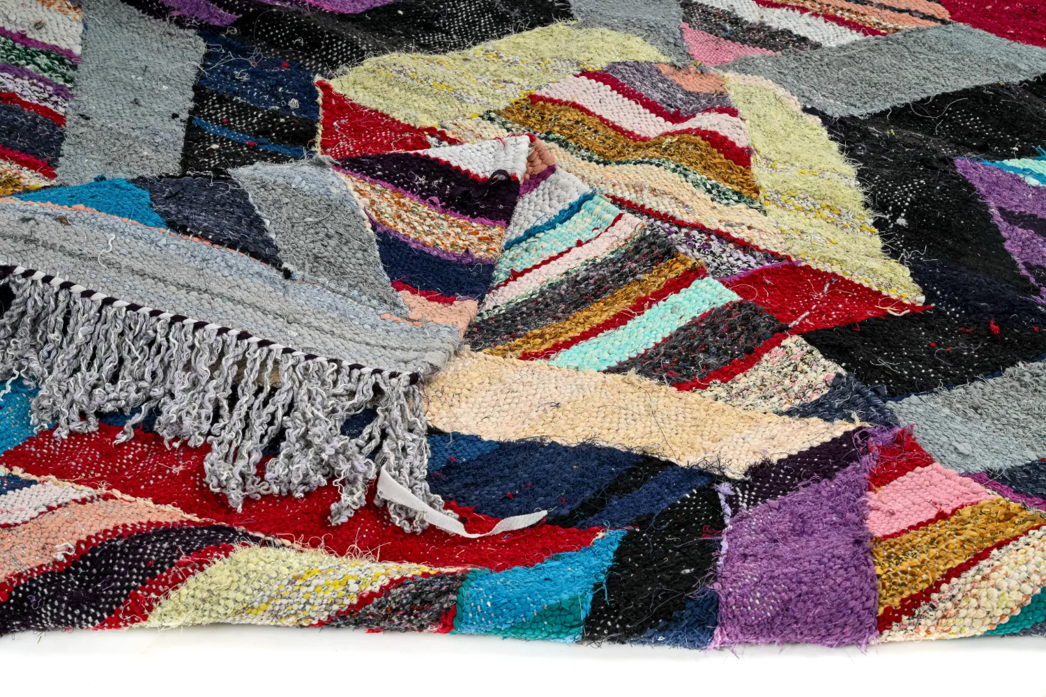 Marokkansk Boucherouite-teppe 140 x 290 cm