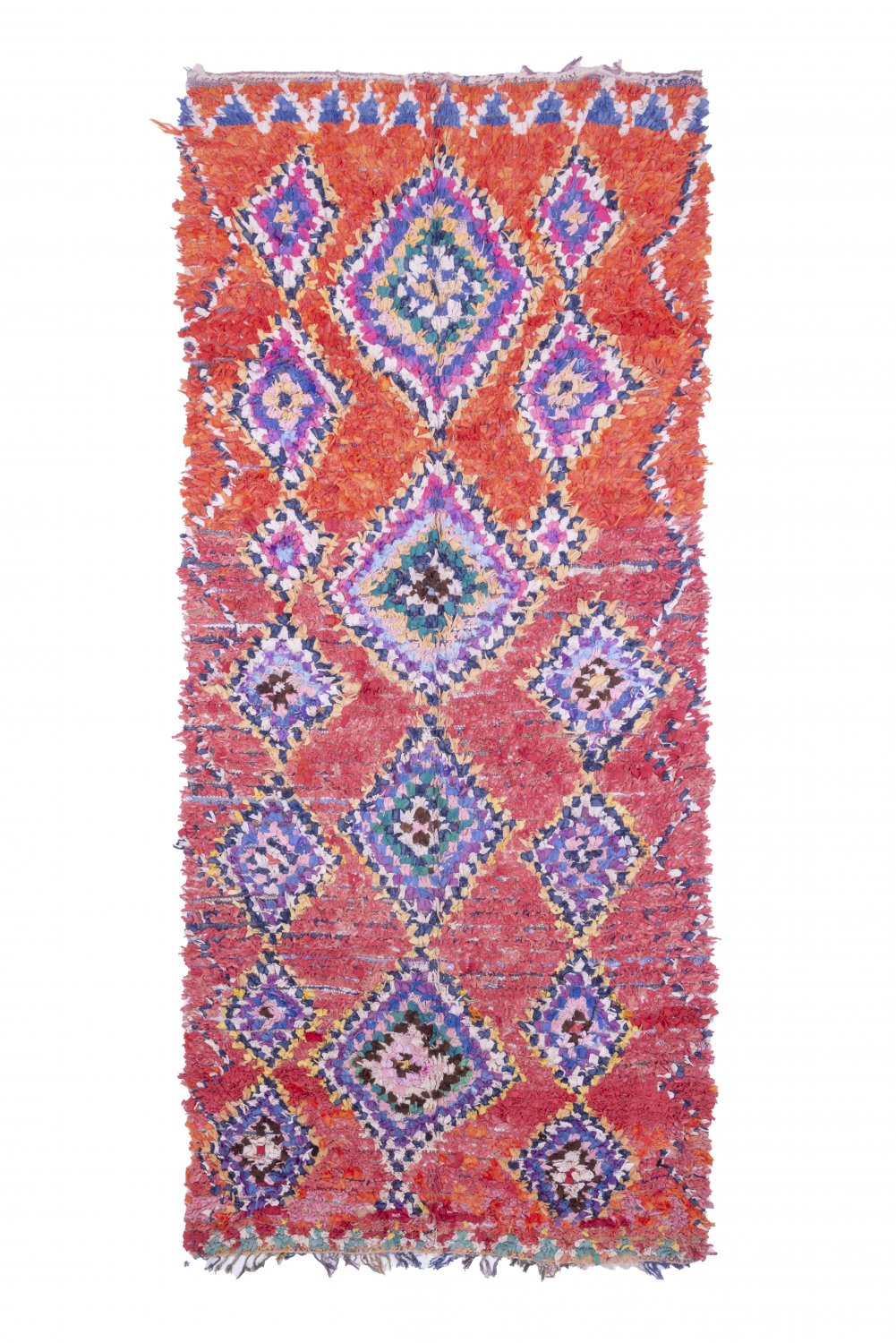 Marokkansk Boucherouite-teppe 315 x 135 cm