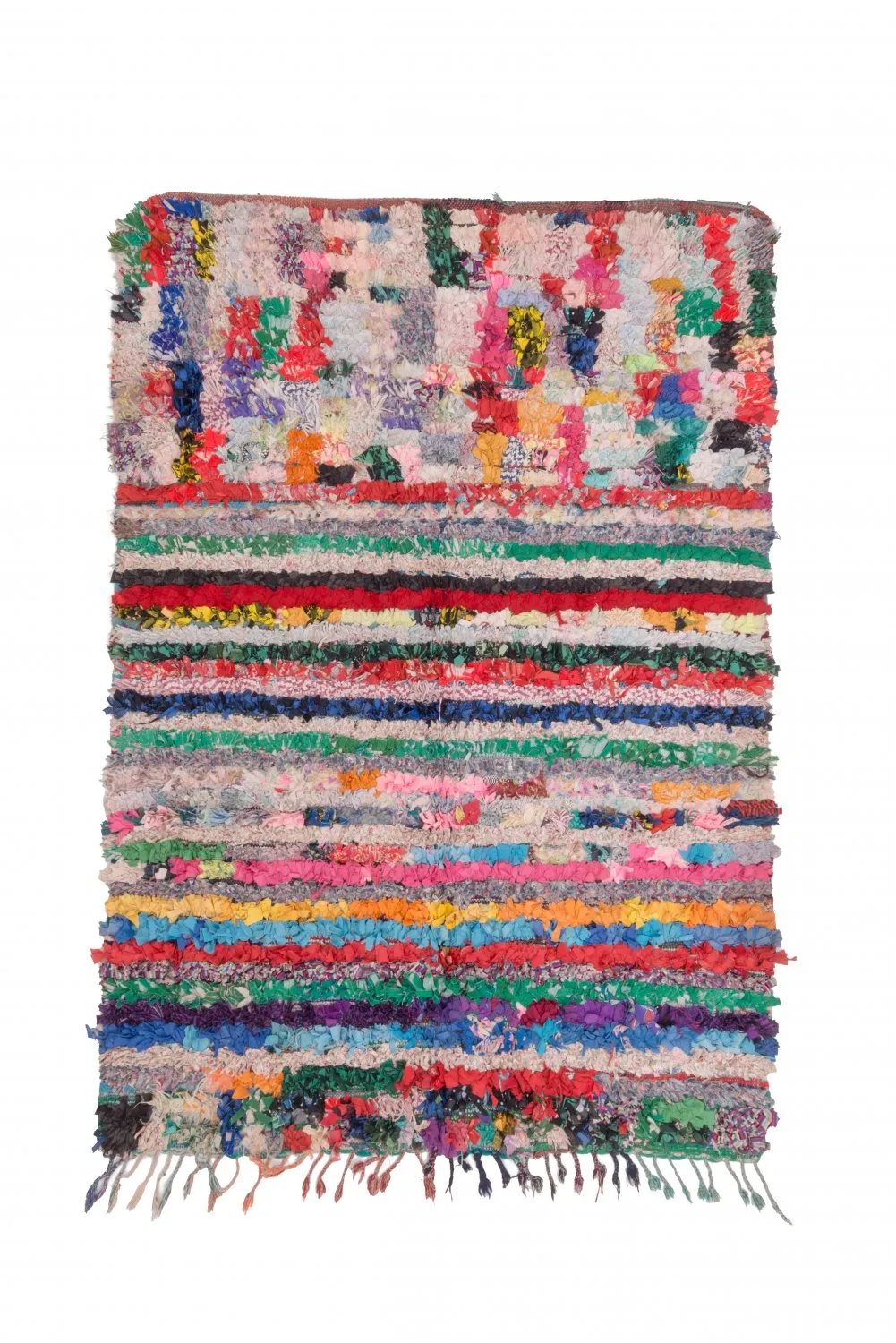 Marokkansk Boucherouite-teppe 210 x 145 cm