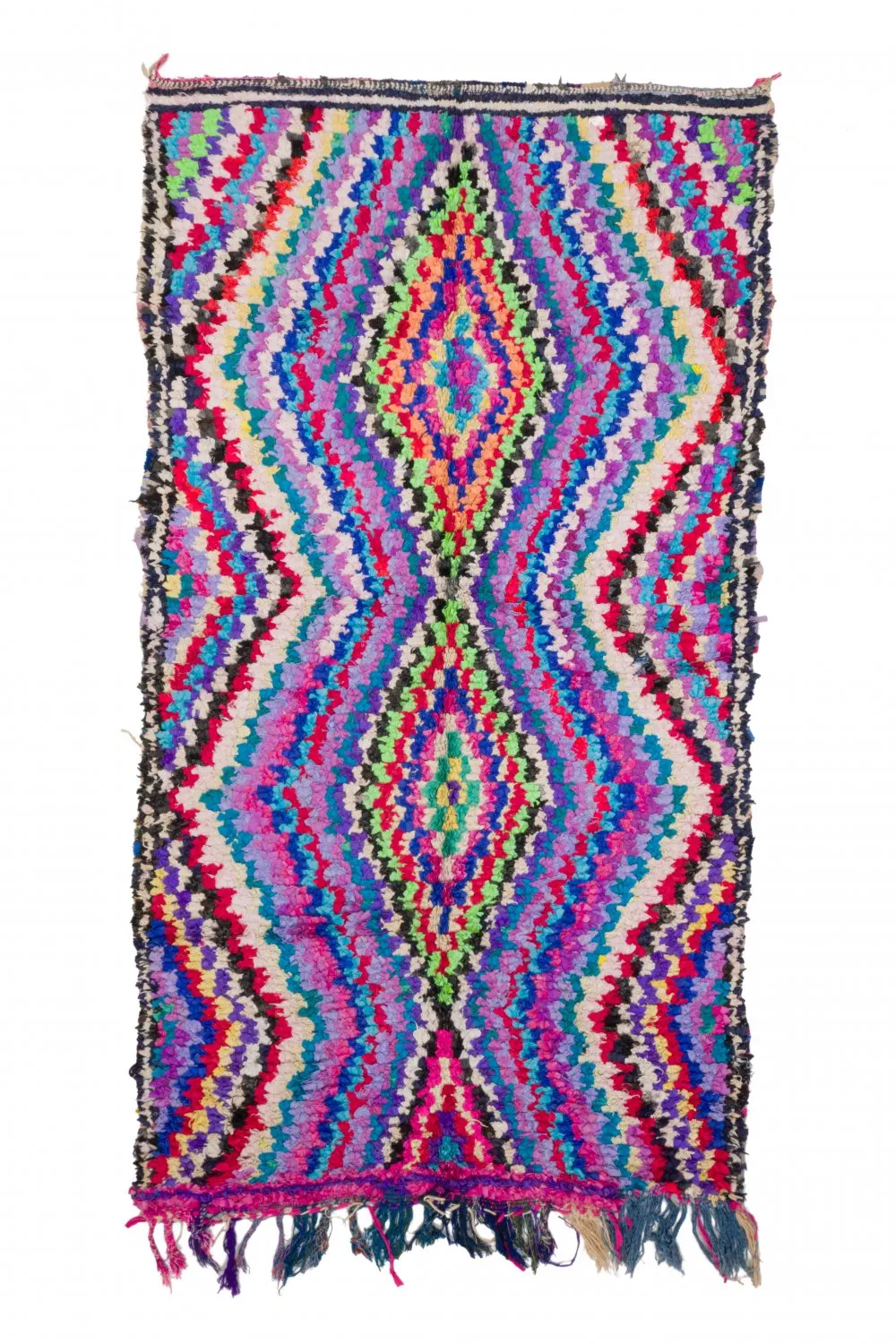 Marokkansk Boucherouite-teppe 270 x 145 cm