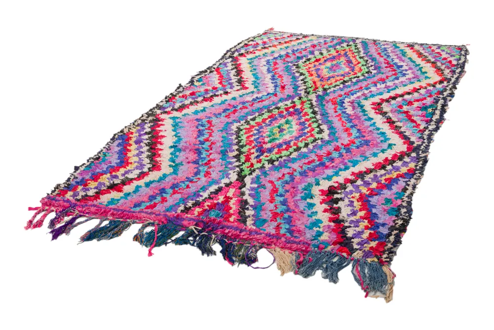 Marokkansk Boucherouite-teppe 270 x 145 cm