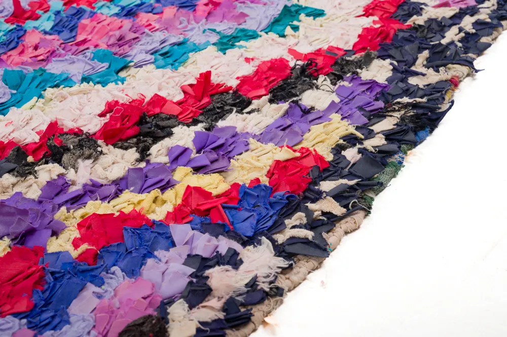 Marokkansk Boucherouite-teppe 270 x 145 cm