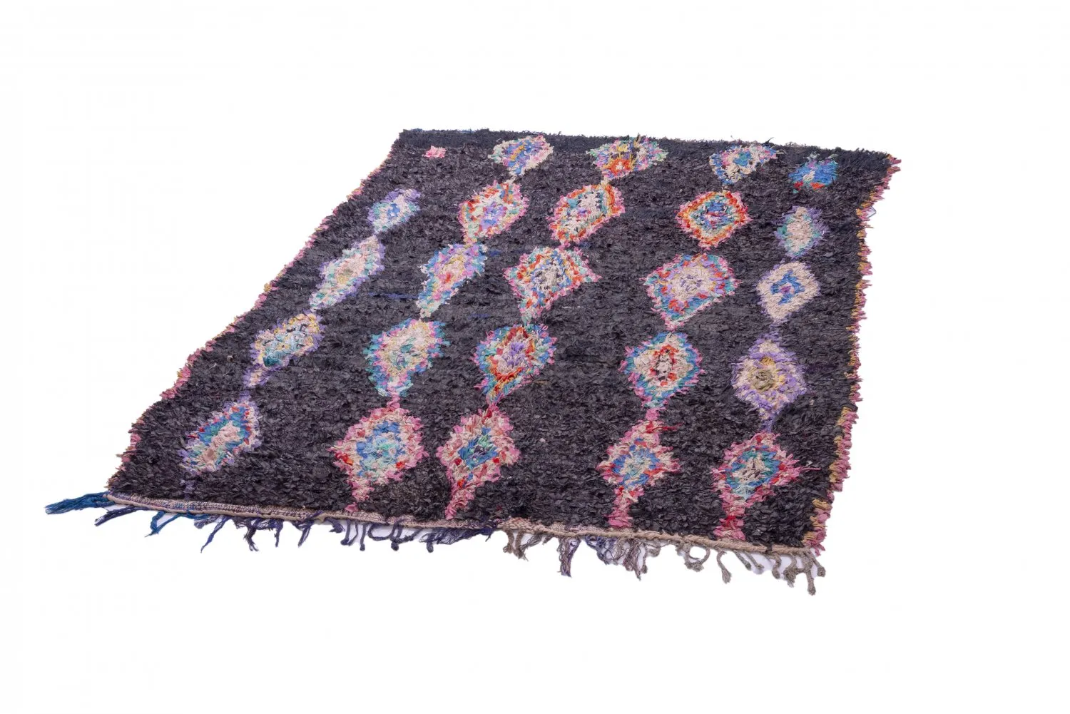 Marokkansk Boucherouite-teppe 260 x 145 cm