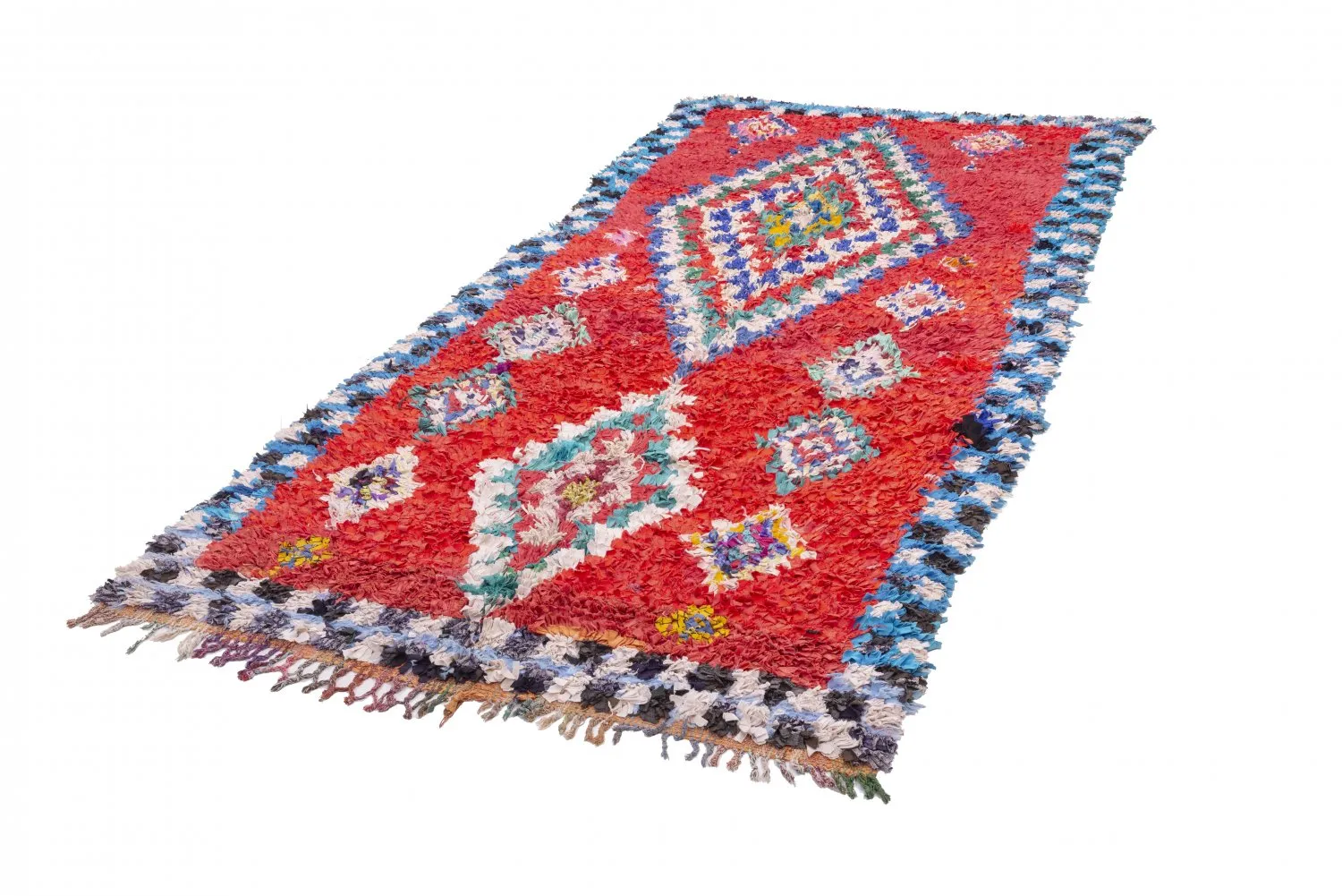 Marokkansk Boucherouite-teppe 295 x 150 cm
