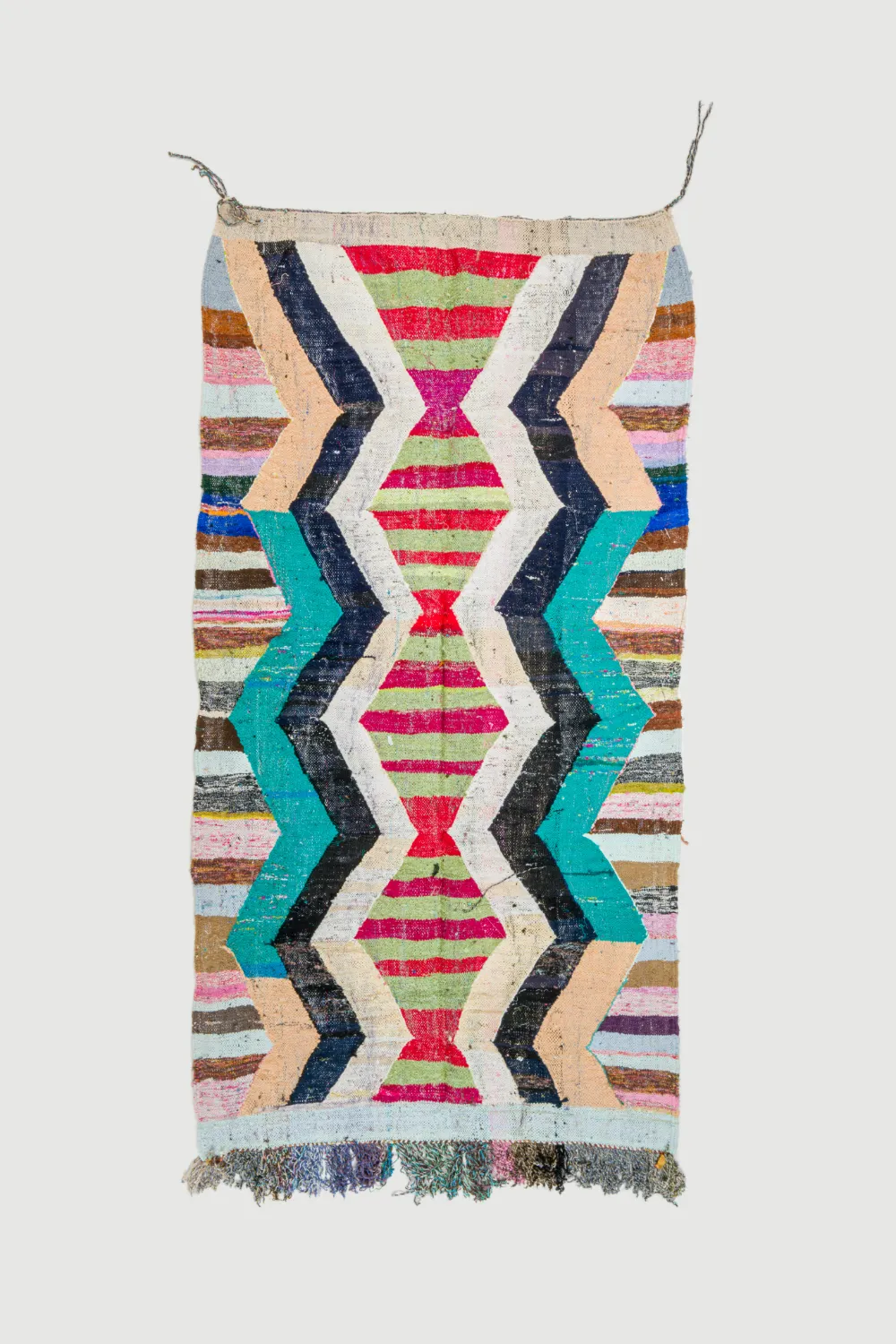 Marokkansk Boucherouite-teppe 140 x 265 cm