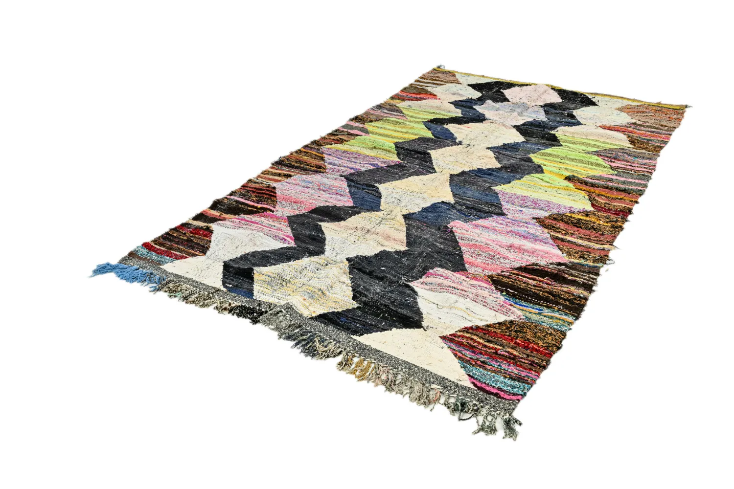 Marokkansk Boucherouite-teppe 155 x 285 cm
