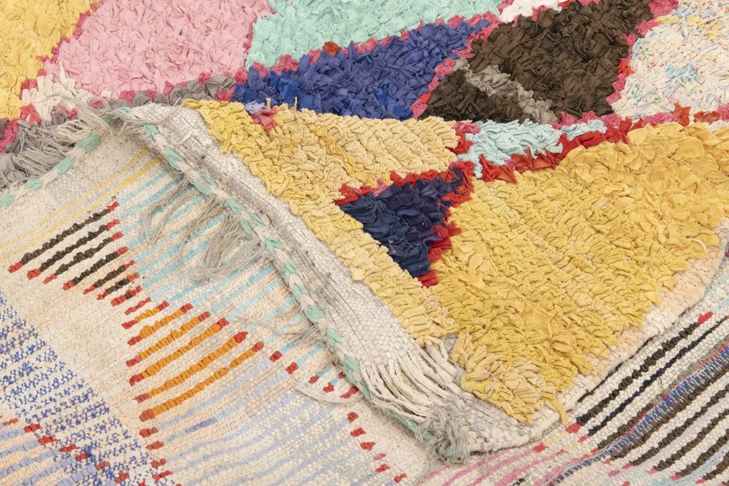 Marokkansk Boucherouite-teppe 200 x 120 cm