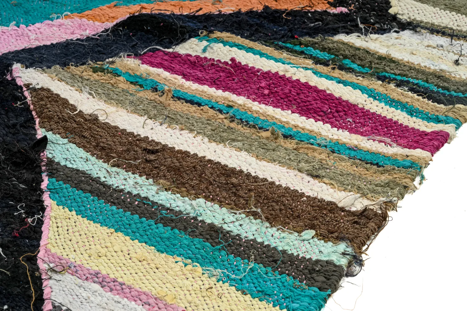Marokkansk Boucherouite-teppe 135 x 265 cm