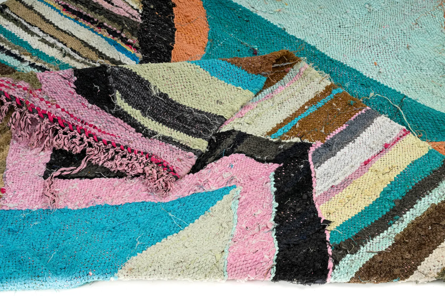 Marokkansk Boucherouite-teppe 135 x 265 cm