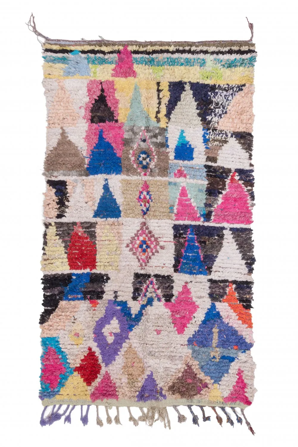 Marokkansk Boucherouite-teppe 245 x 135 cm