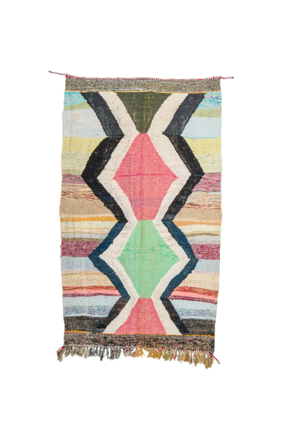 Marokkansk Boucherouite-teppe 135 x 215 cm