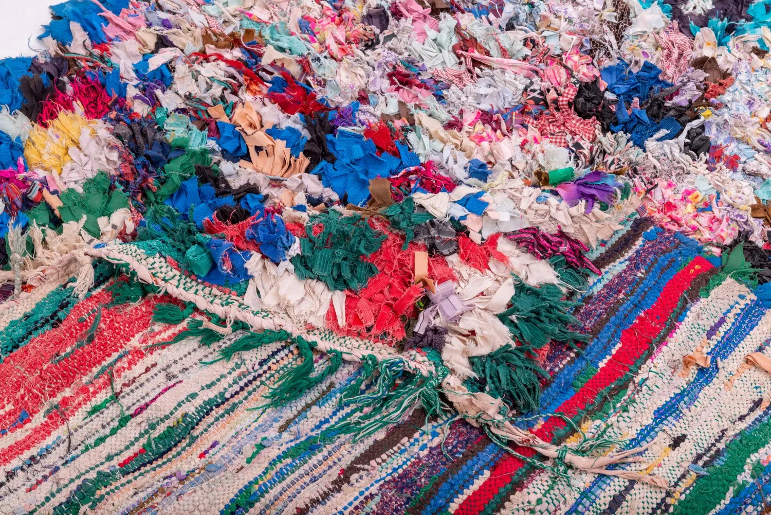 Marokkansk Boucherouite-teppe 220 x 140 cm