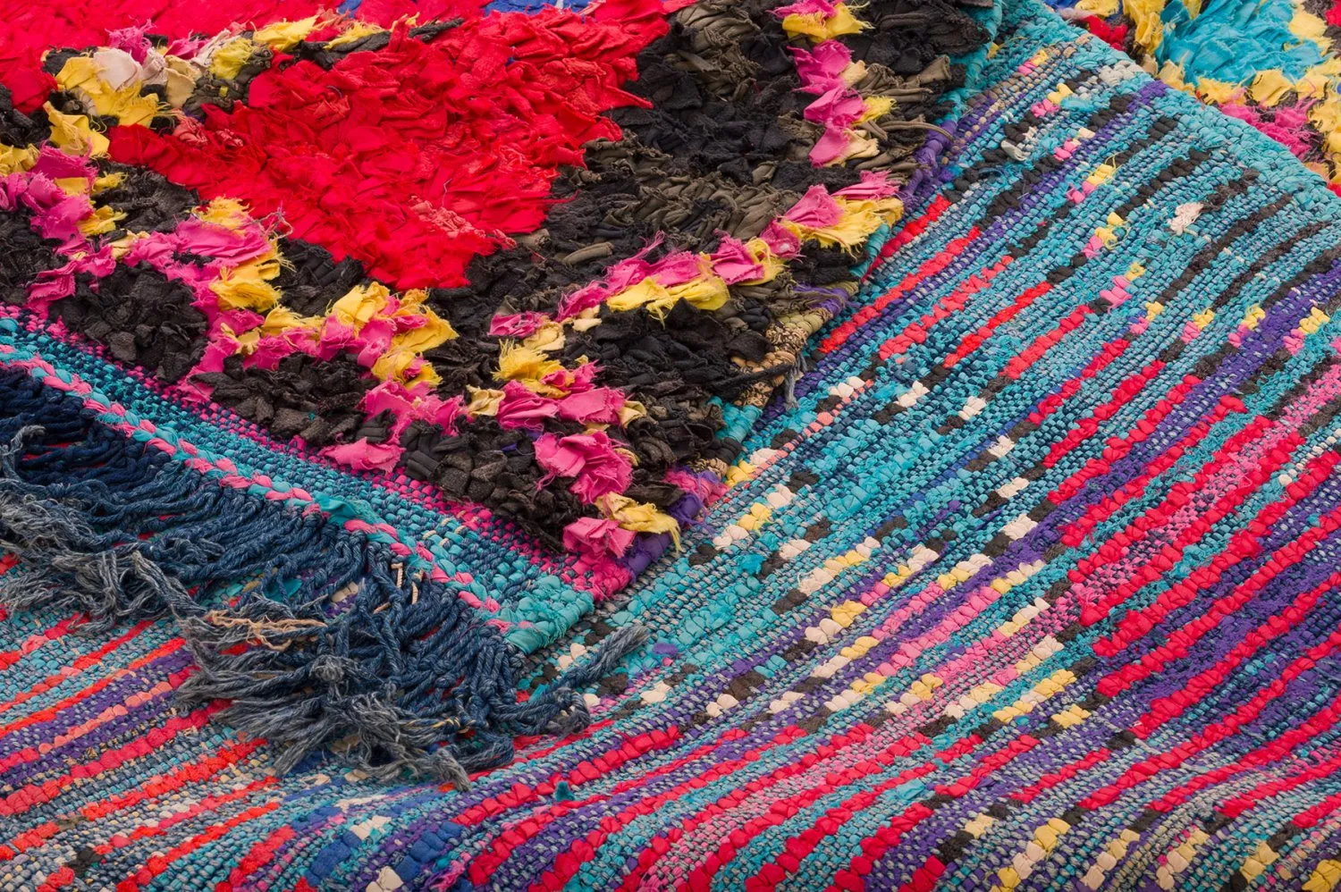 Marokkansk Boucherouite-teppe 170 x 300 cm