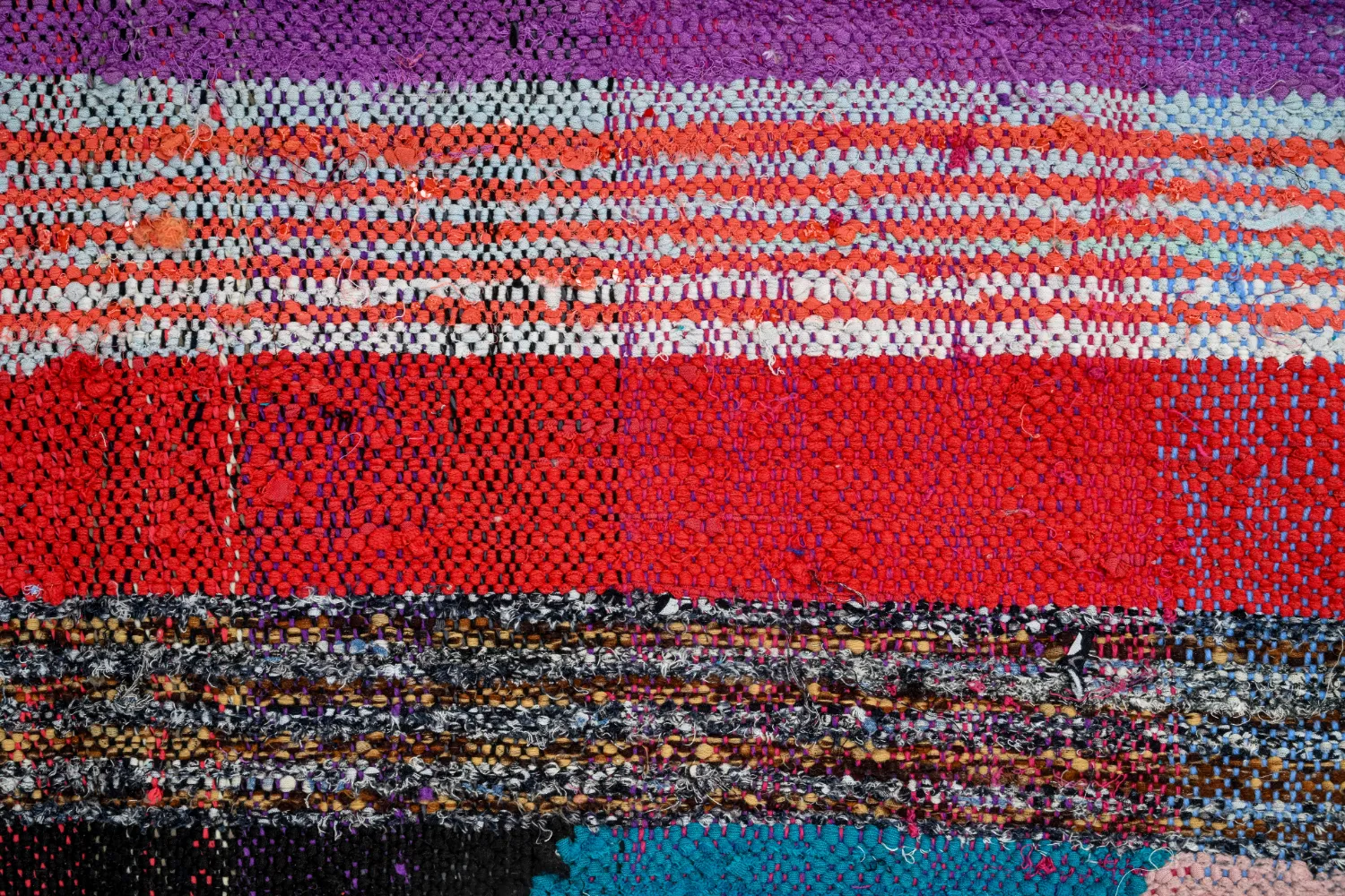 Marokkansk Boucherouite-teppe 135 x 270 cm