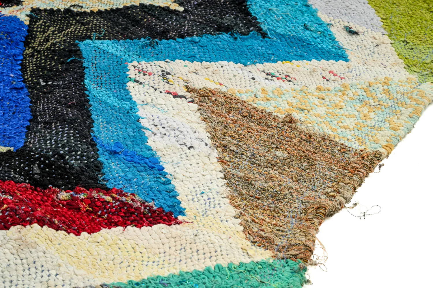 Marokkansk Boucherouite-teppe 125 x 250 cm