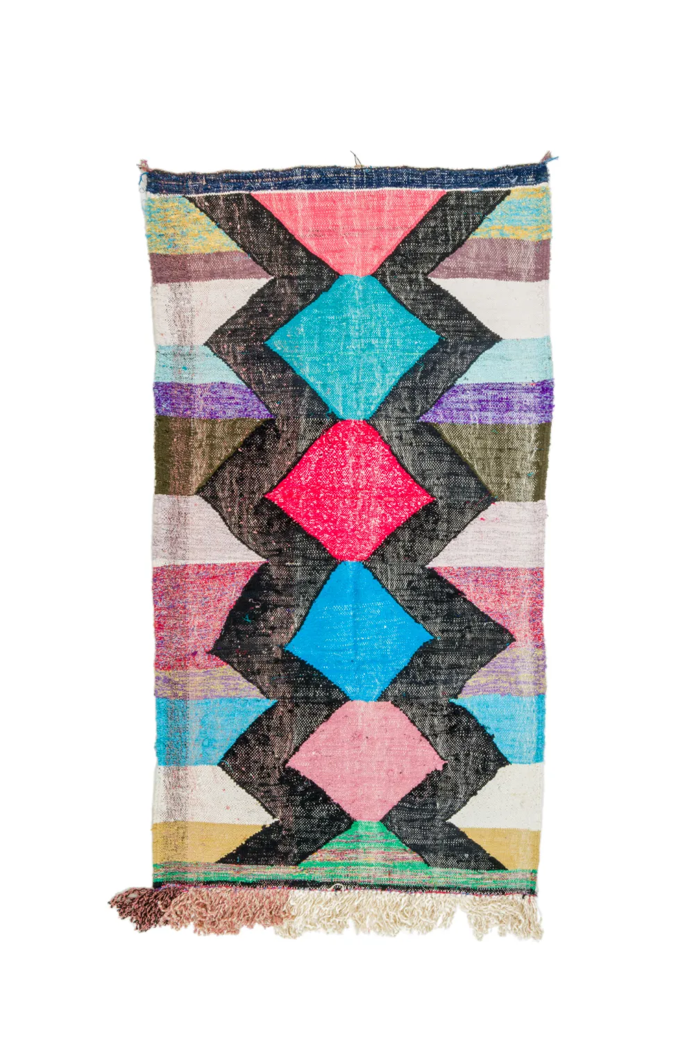 Marokkansk Boucherouite-teppe 120 x 230 cm