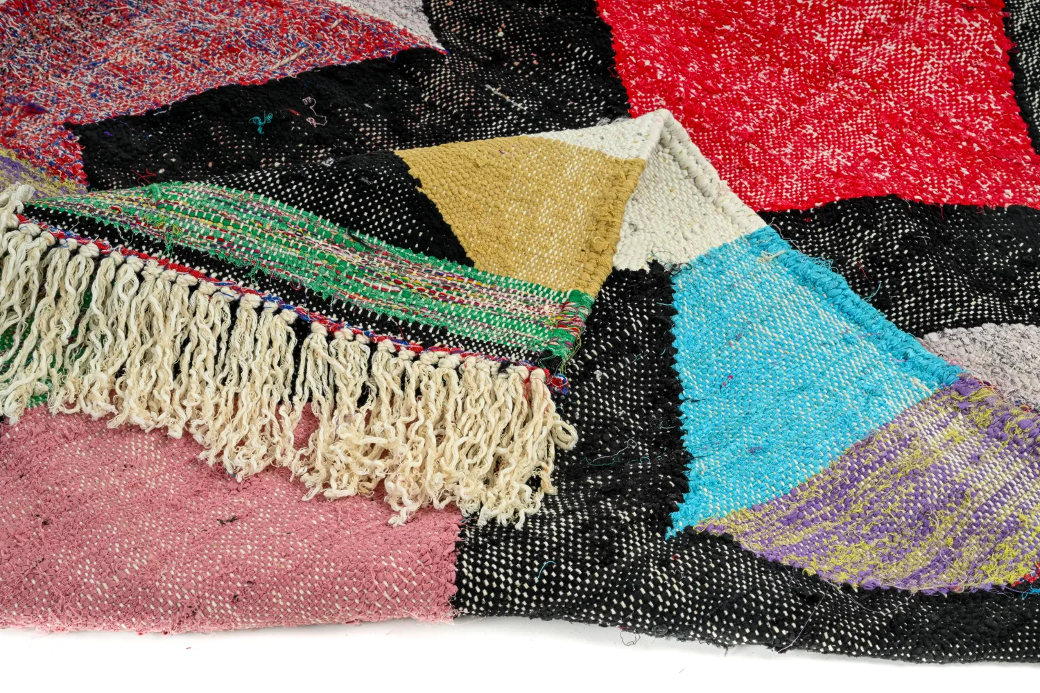 Marokkansk Boucherouite-teppe 120 x 230 cm