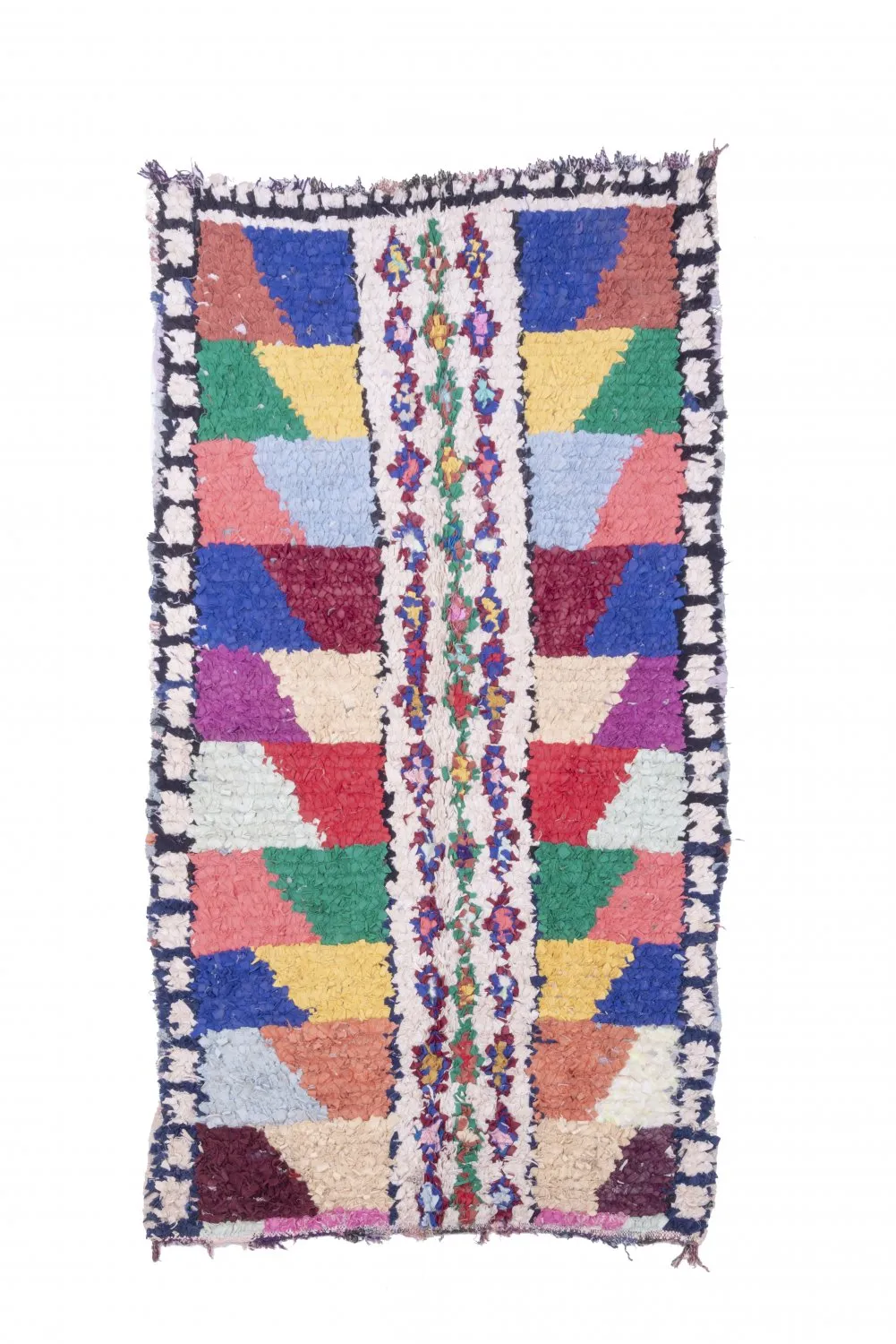 Marokkansk Boucherouite-teppe 205 x 115 cm