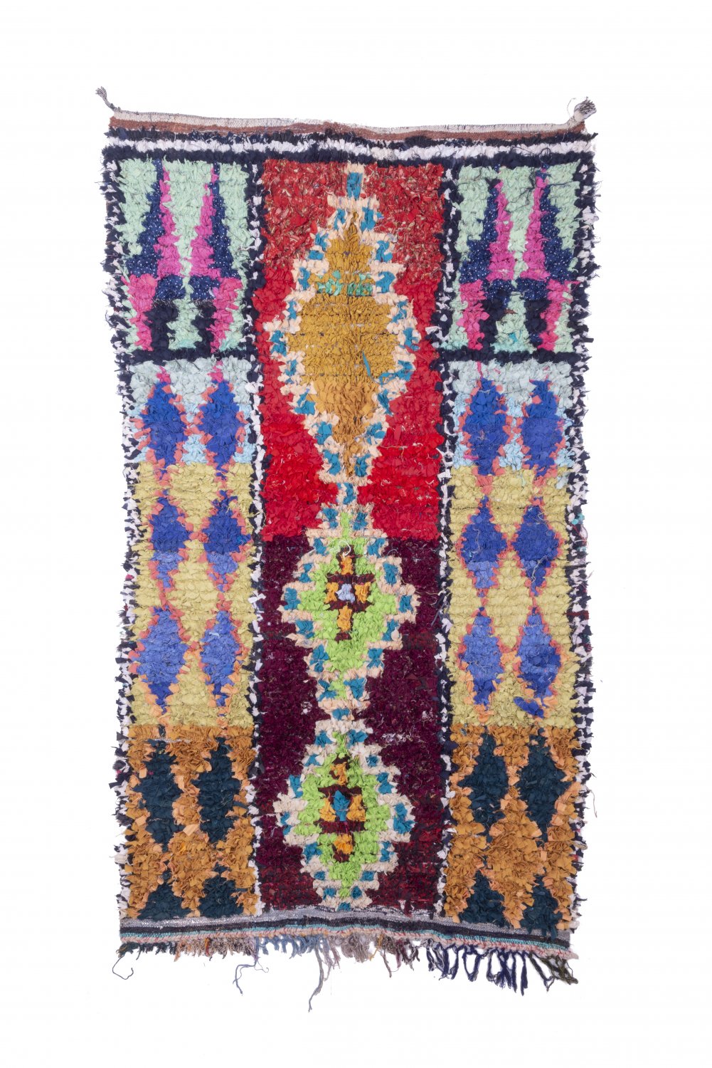 Marokkansk Boucherouite-teppe 245 x 135 cm