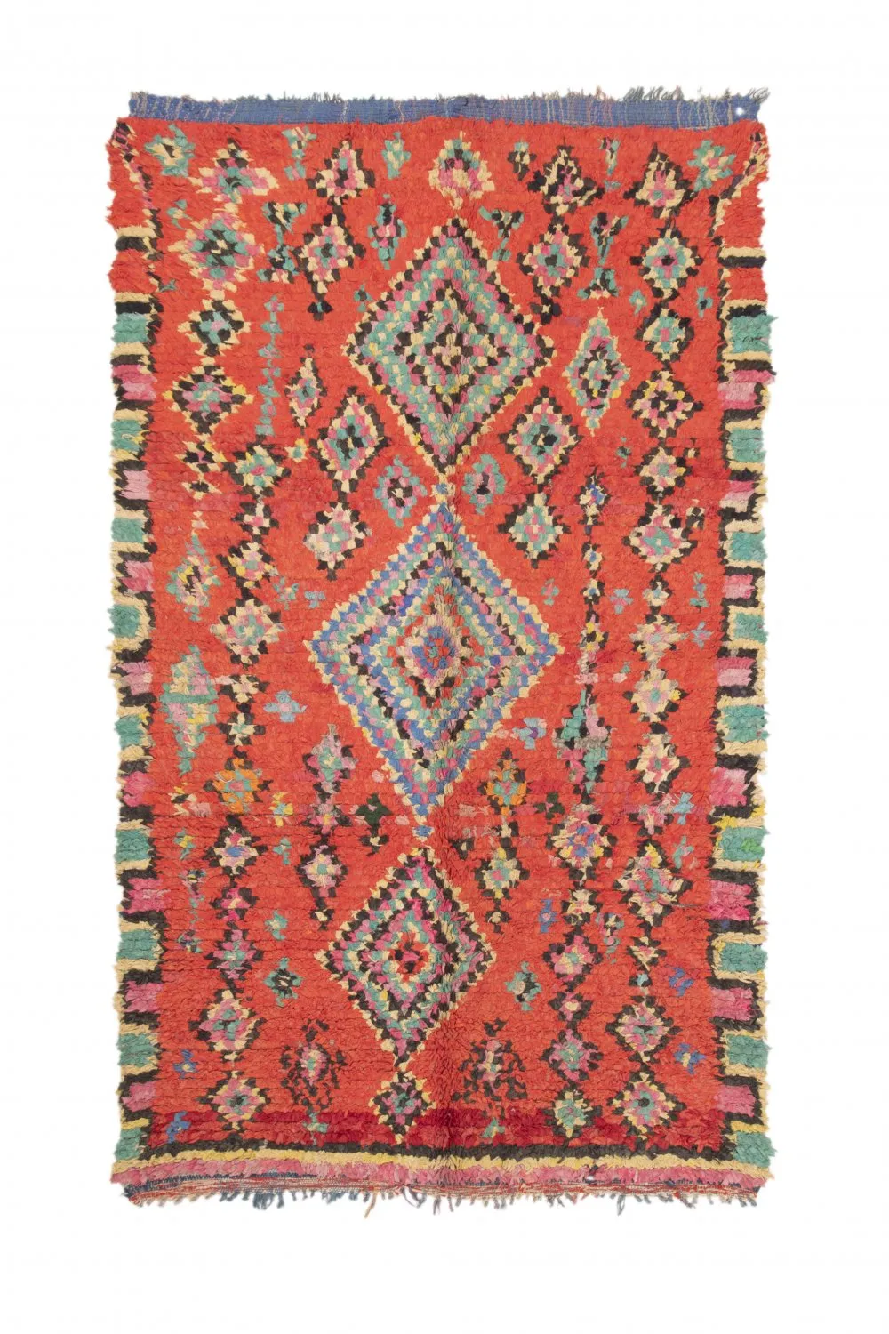 Marokkansk Boucherouite-teppe 245 x 140 cm