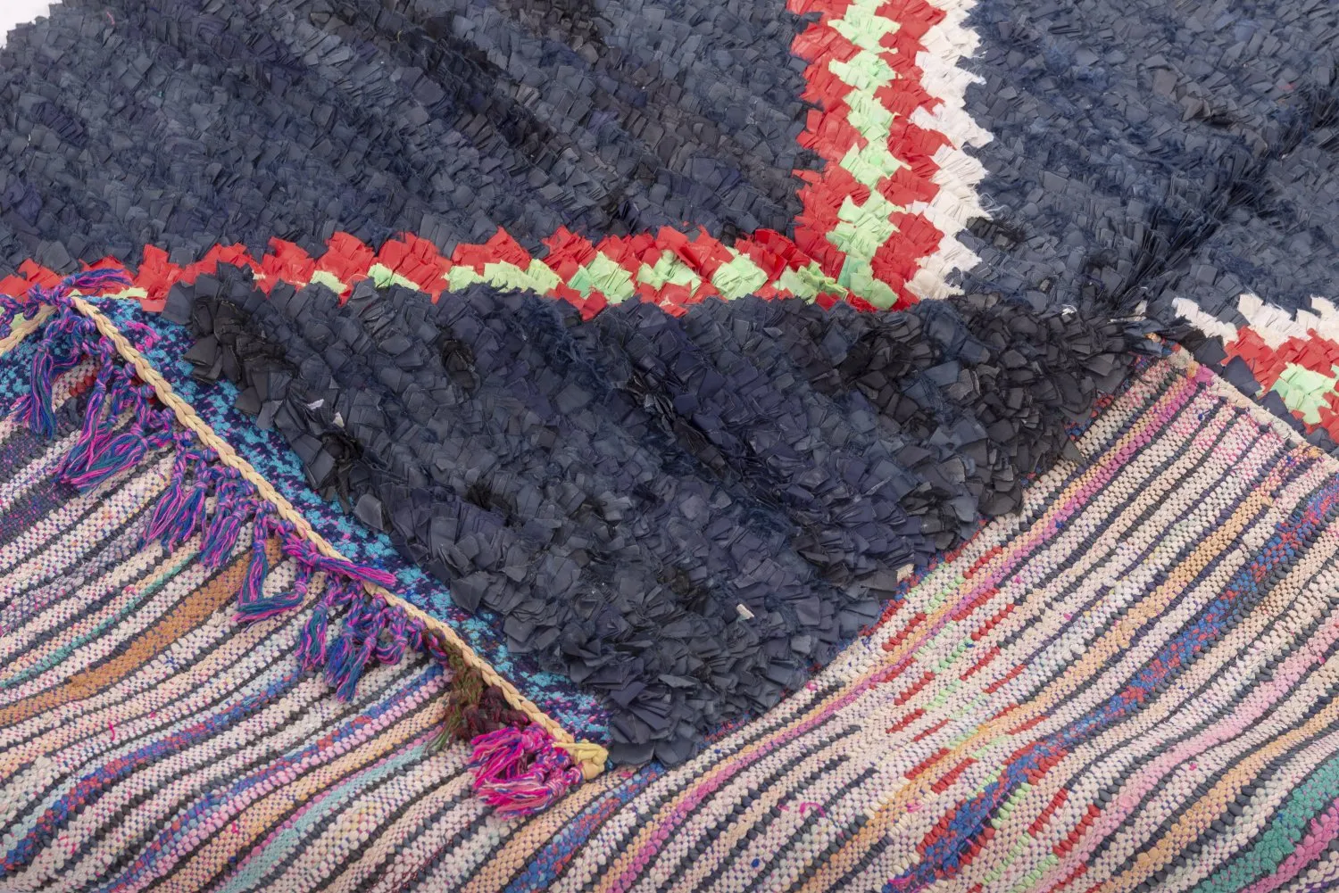 Marokkansk Boucherouite-teppe 265 x 135 cm