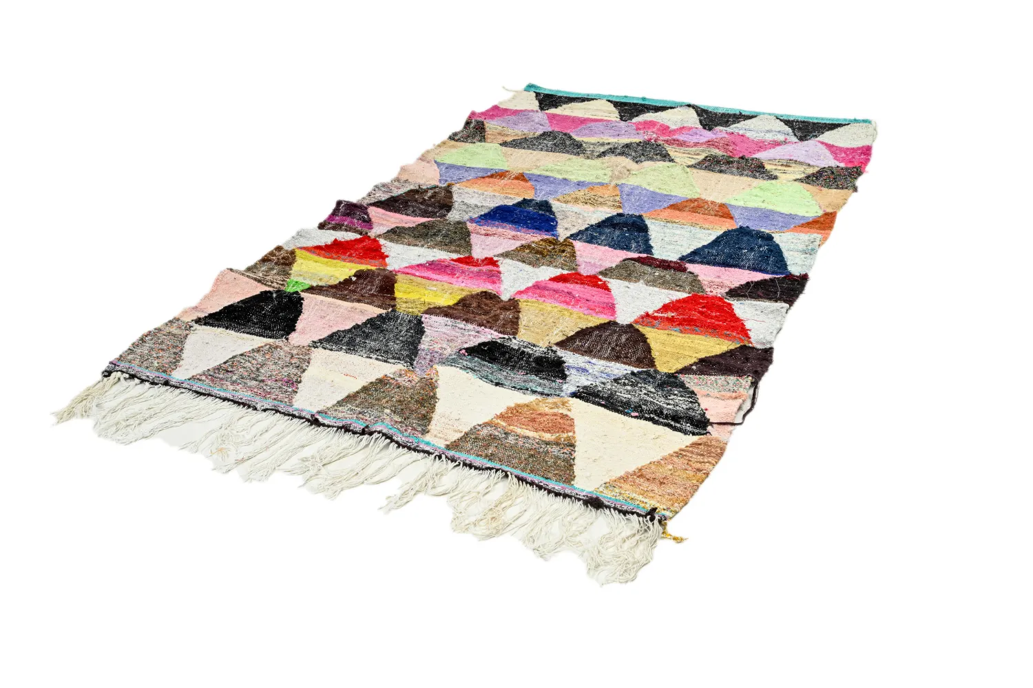 Marokkansk Boucherouite-teppe 145 x 270 cm