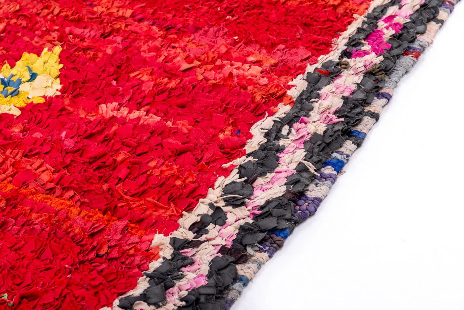 Marokkansk Boucherouite-teppe 170 x 135 cm