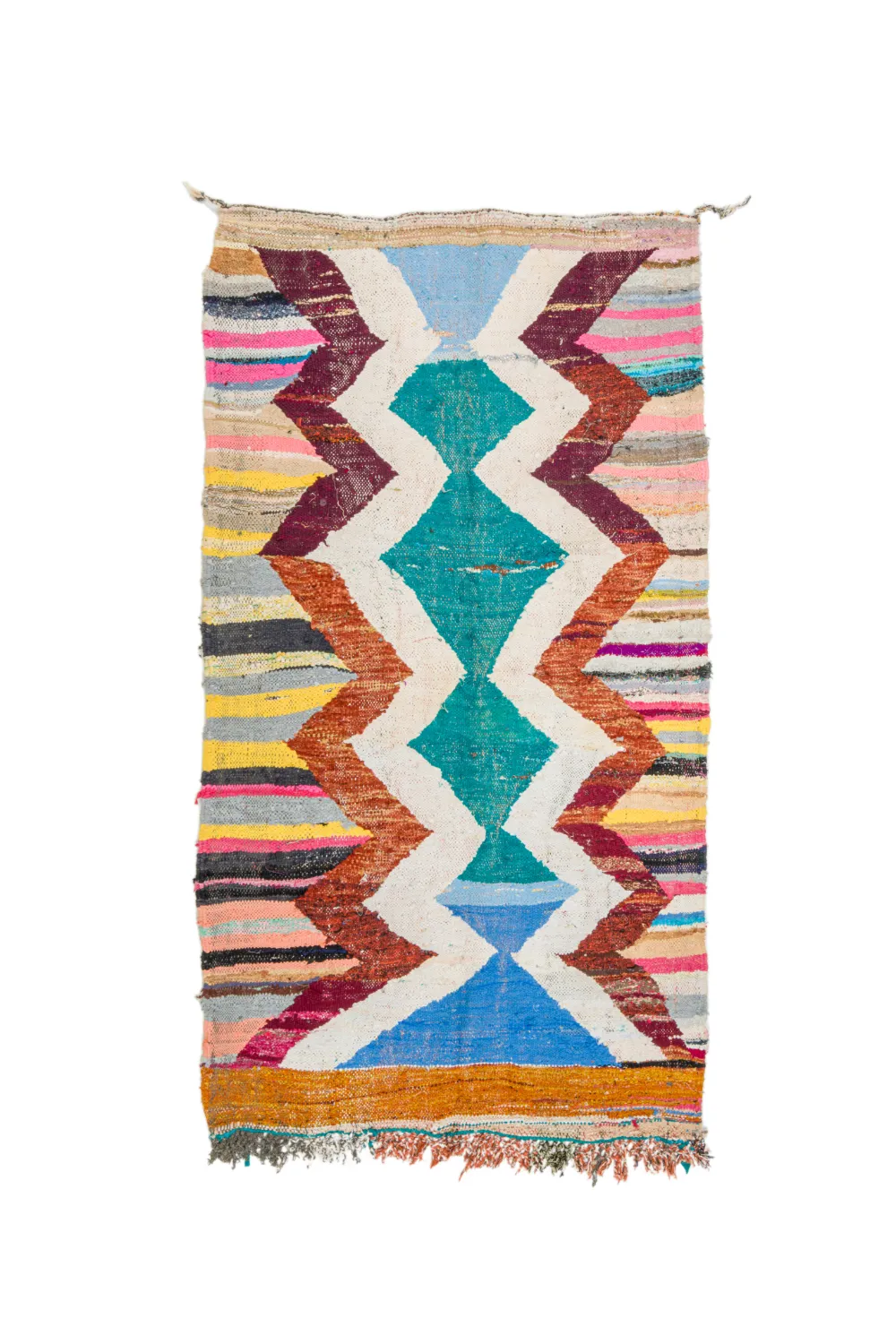 Marokkansk Boucherouite-teppe 125 x 225 cm