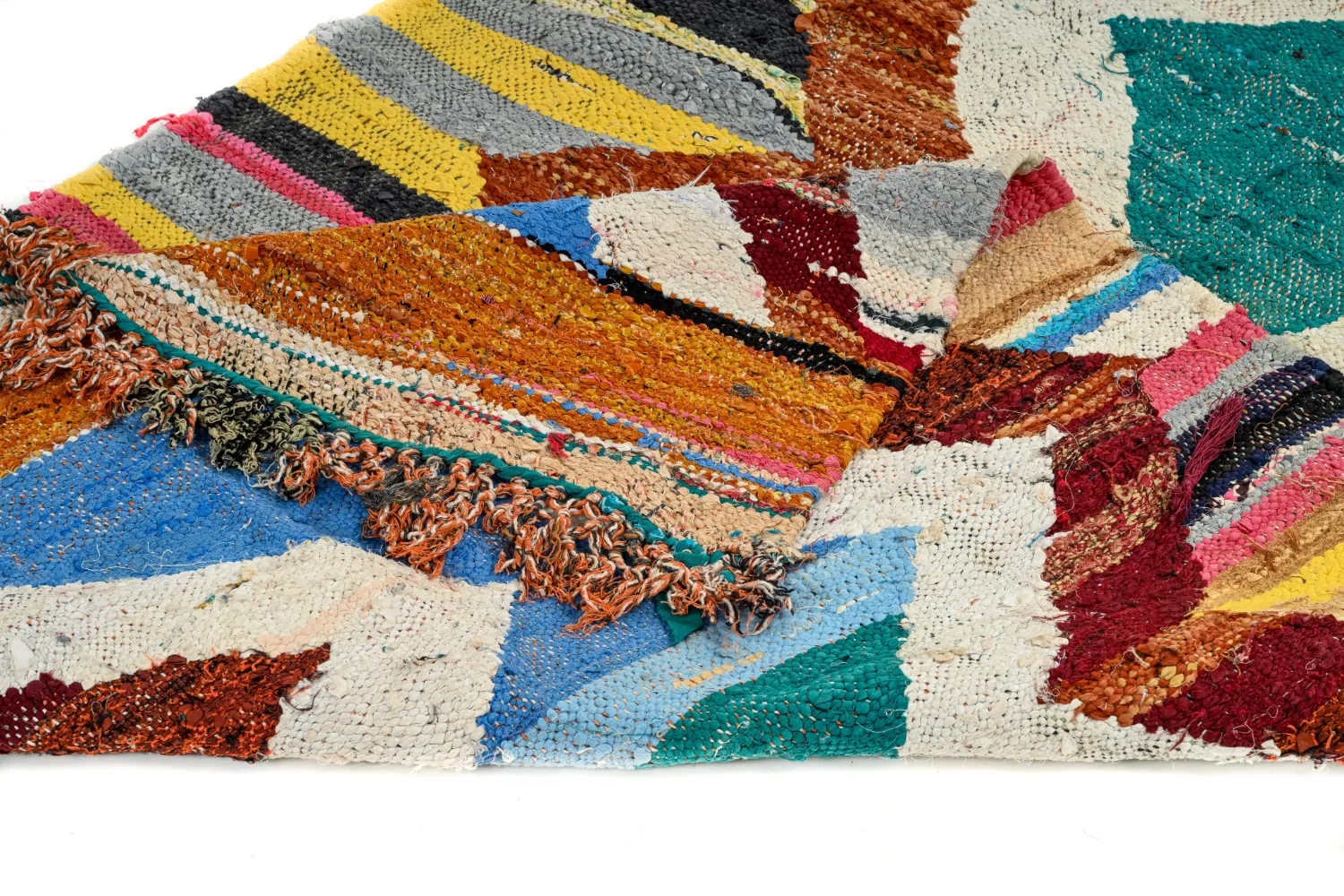 Marokkansk Boucherouite-teppe 125 x 225 cm