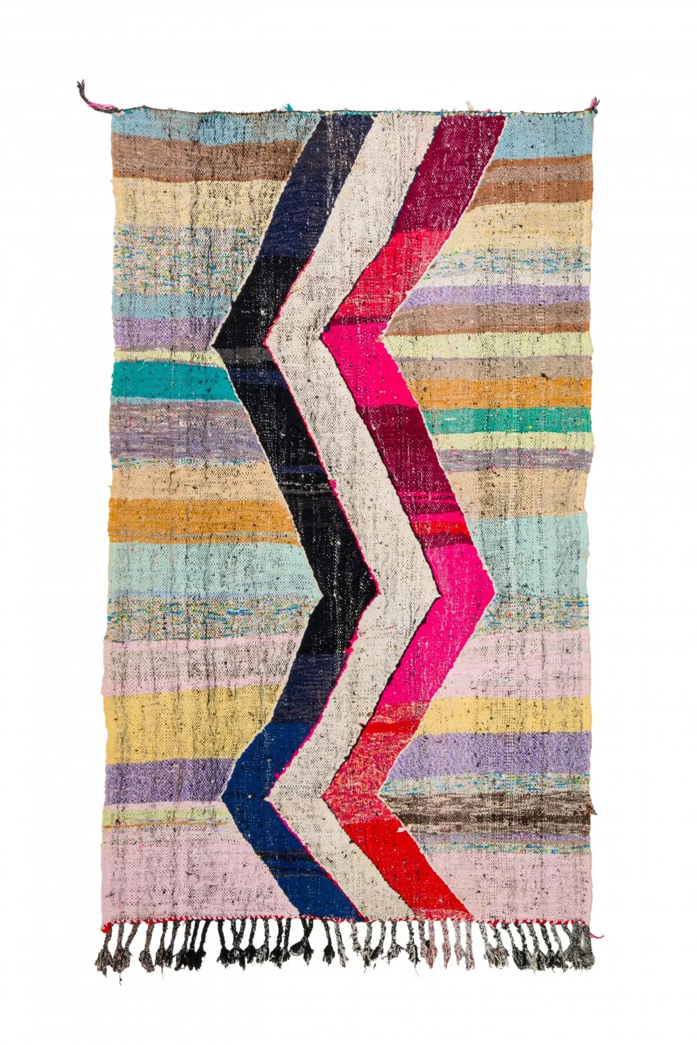 Marokkansk Boucherouite-teppe 125 x 220 cm
