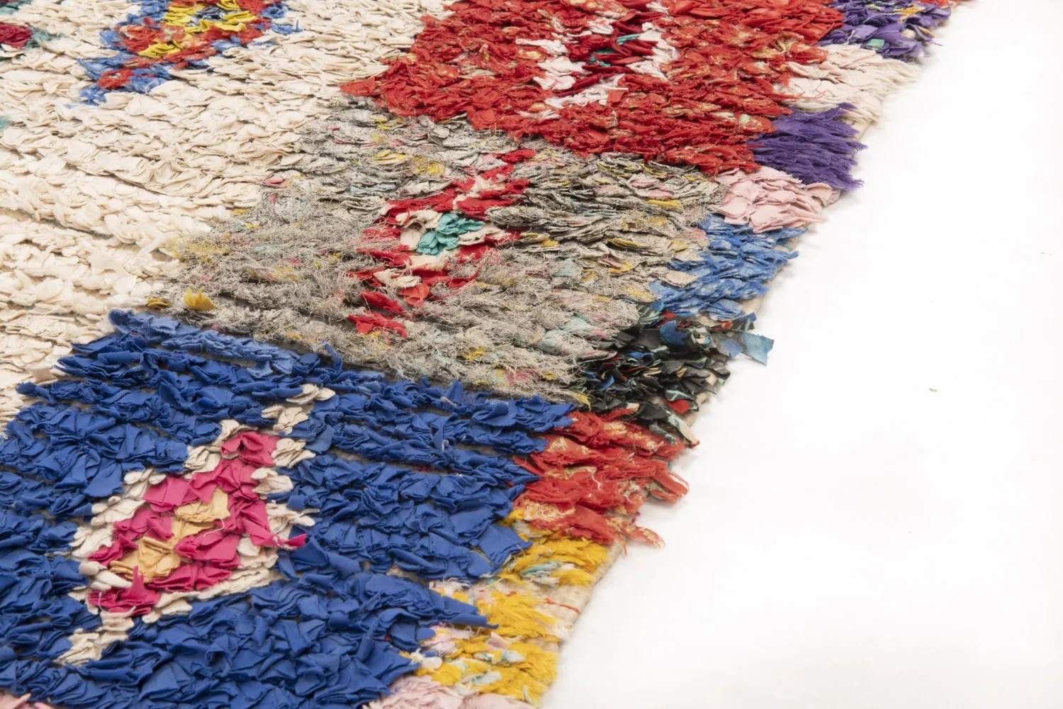 Marokkansk Boucherouite-teppe 155 x 120 cm