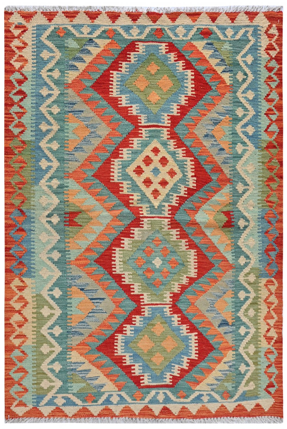 Kelim-teppe Afghansk 158 x 104 cm
