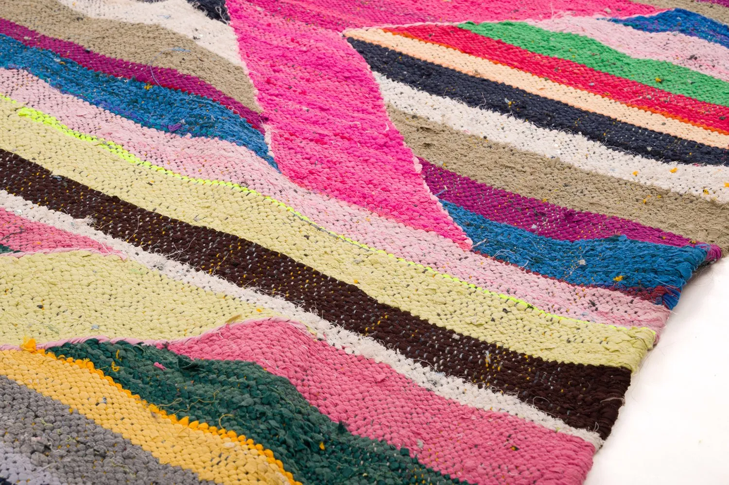Marokkansk Boucherouite-teppe 135 x 260 cm