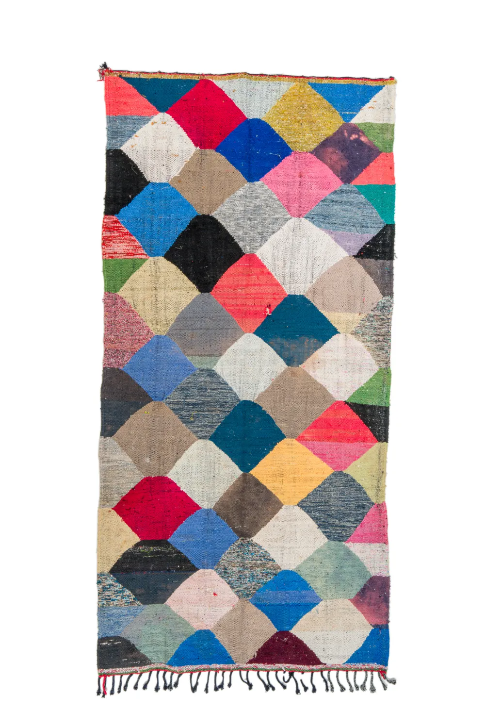 Marokkansk Boucherouite-teppe 145 x 300 cm