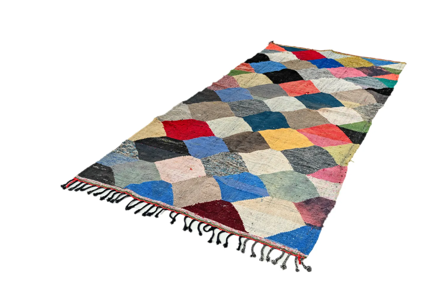 Marokkansk Boucherouite-teppe 145 x 300 cm