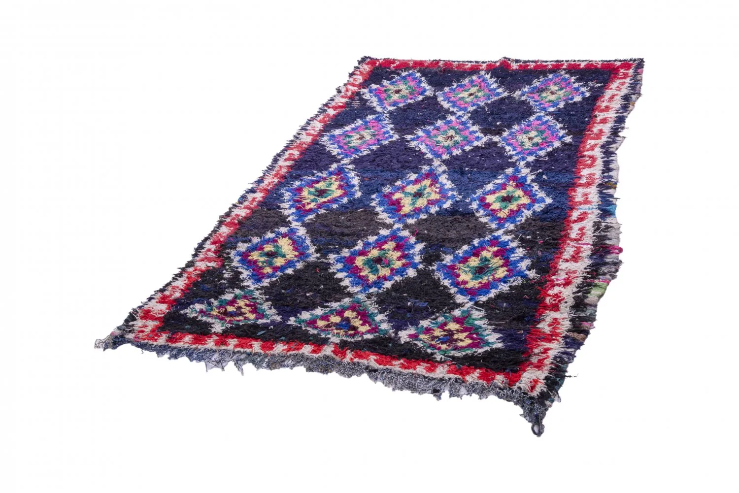 Marokkansk Boucherouite-teppe 265 x 140 cm