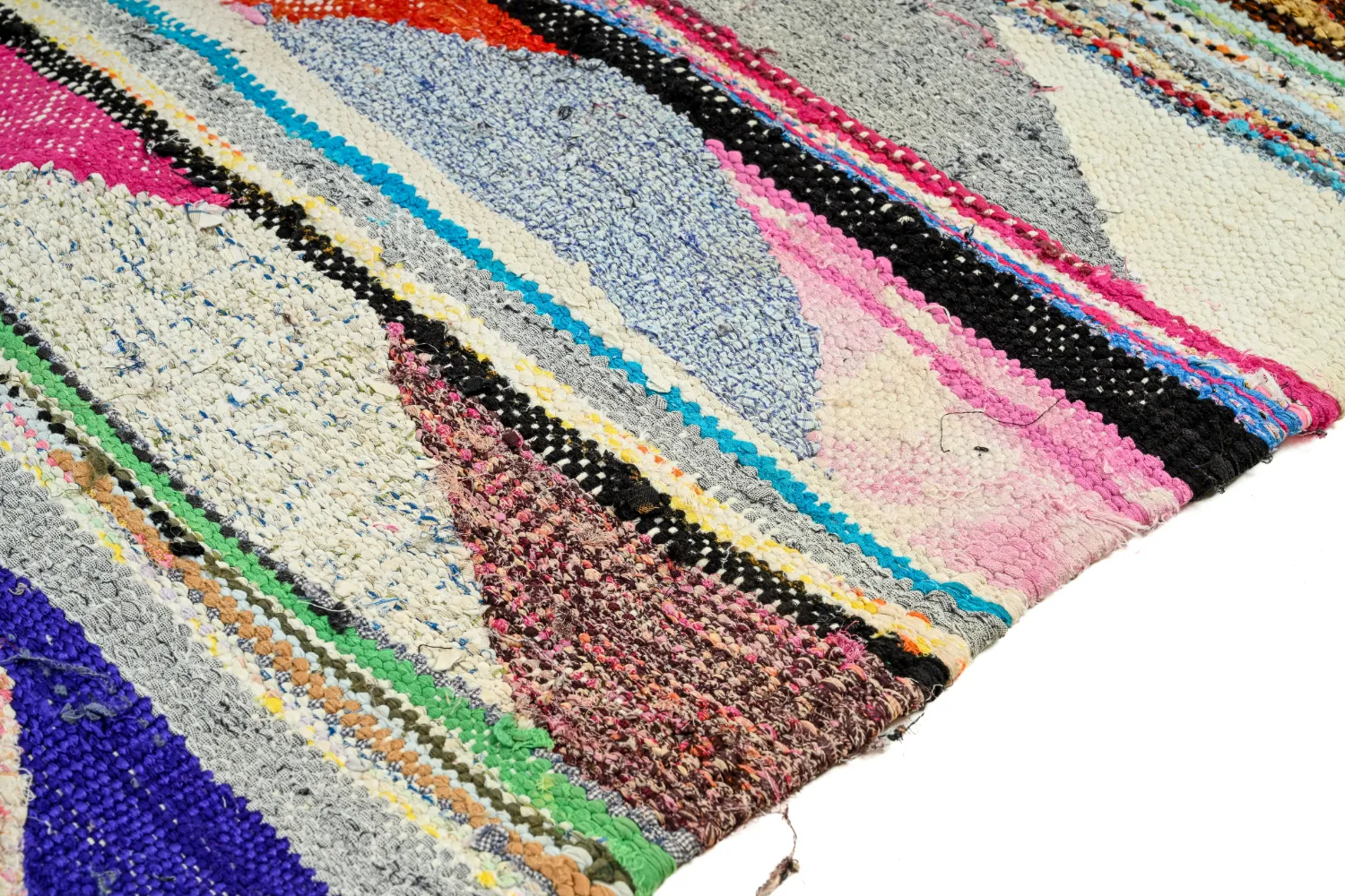 Marokkansk Boucherouite-teppe 145 x 250 cm